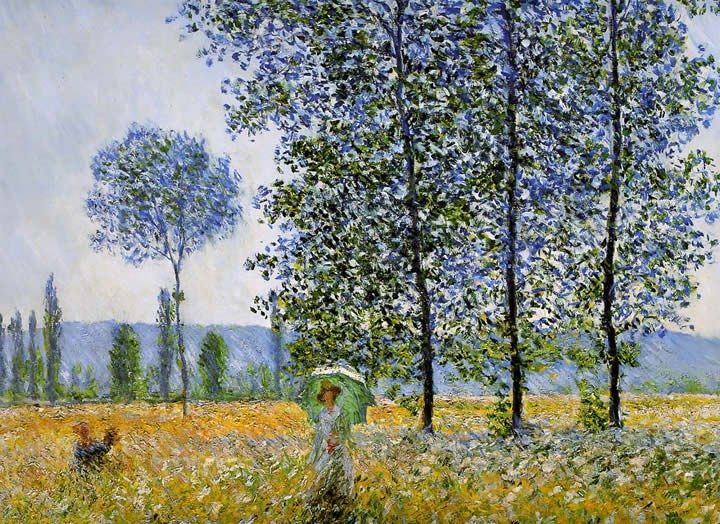 Claude Monet Sunlight effect poplars